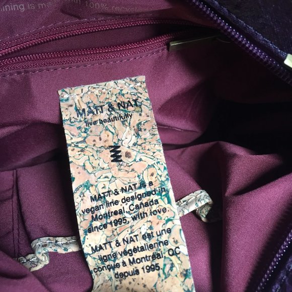 Mat & Nat Wrinkled Purple Hobo bag - Picture 6 of 8